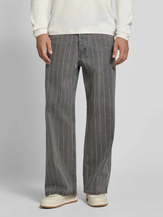 Zdjęcie produktu Jeansy o kroju wide fit z czystej bawełny Wood Wood Antracytowy