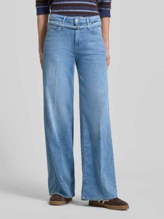 Zdjęcie produktu Jeansy o kroju wide fit z dodatkiem lyocellu model 'Sventy' RAFFAELLO ROSSI Jasnoniebieski