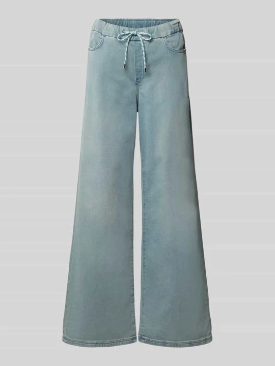 Zdjęcie produktu Jeansy o kroju wide fit z mieszanki bawełny Marc Cain Jeansowy niebieski