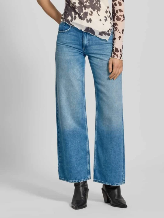 Zdjęcie produktu Jeansy o kroju wide fit z mieszanki bawełny model ‘HOPE’ Only Jeansowy niebieski