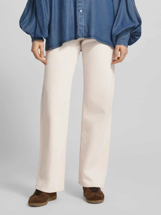Zdjęcie produktu Jeansy o kroju wide fit z mieszanki bawełny Model 'WIDE BEA-KORI' Selected Złamany biały