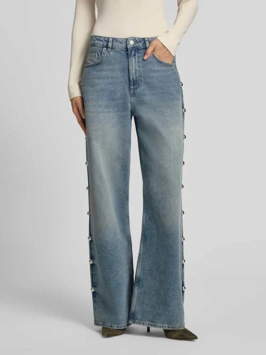 Zdjęcie produktu Jeansy o kroju wide fit z ozdobnymi guzikami Jake*s Jeansowy niebieski