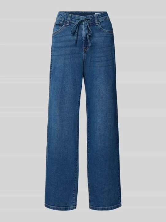 Zdjęcie produktu Jeansy o kroju wide fit z wiązanym paskiem Vero Moda Błękitny
