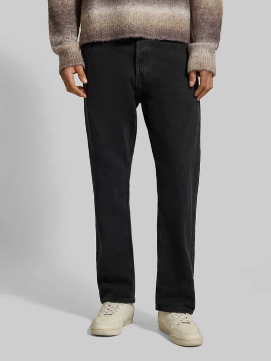 Zdjęcie produktu Jeansy o luźnym kroju z bawełny model ‘Chris’ Jack&Jones Czarny