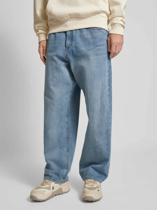 Zdjęcie produktu Jeansy o kroju baggy w luźnym fasonie z kieszeniami wpuszczanymi REVIEW Jasnoniebieski