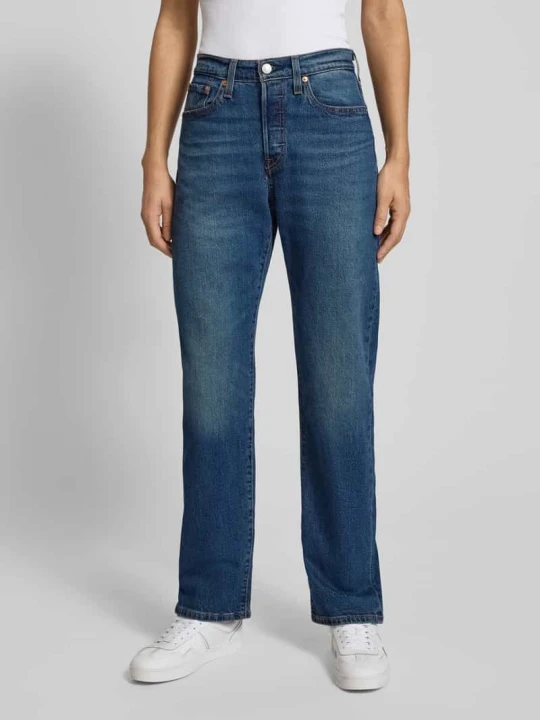 Zdjęcie produktu Jeansy o prostym kroju z mieszanka bawełny model '501®' Levi's Niebieski