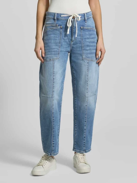 Zdjęcie produktu Jeansy o prostym kroju z naszywanymi kieszeniami Model 'Ocean' CAMBIO Jeansowy niebieski