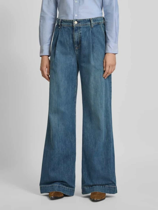 Zdjęcie produktu Jeansy o rozkloszowanym kroju z kieszeniami z tyłu model ‘KIRAHN’ Lauren Ralph Lauren Jeansowy niebieski