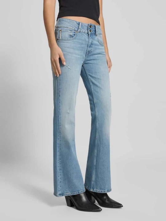 Zdjęcie produktu Rozkloszowane jeansy z mieszanki bawełny model „VENUS” Pepe Jeans Jasnoniebieski