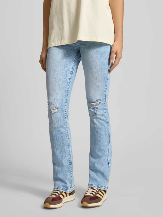 Zdjęcie produktu Jeansy o rozkloszowanym kroju w Przetarcia Model 'BECCA' True Religion Jasnoniebieski