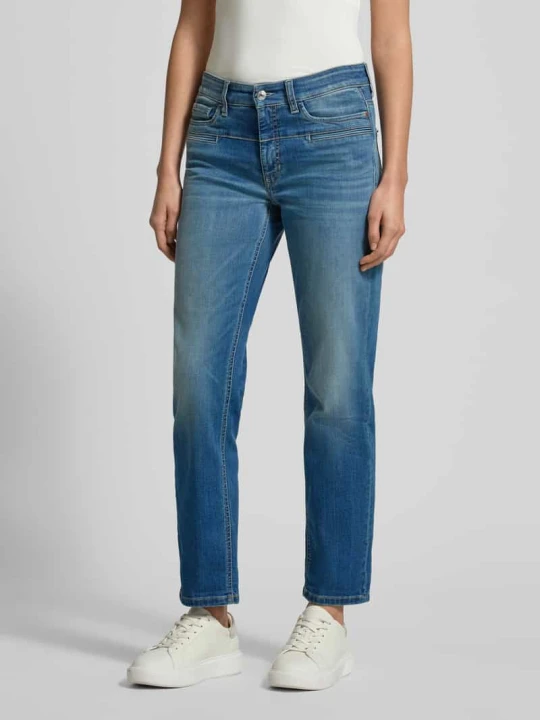 Zdjęcie produktu Jeansy w skróconym kroju Model 'PEARLIE' CAMBIO Jeansowy niebieski