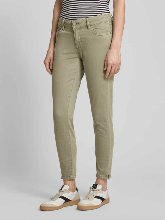 Zdjęcie produktu Jeansy o skróconym kroju skinny fit model ‘Italy’ Buena Vista Oliwkowy