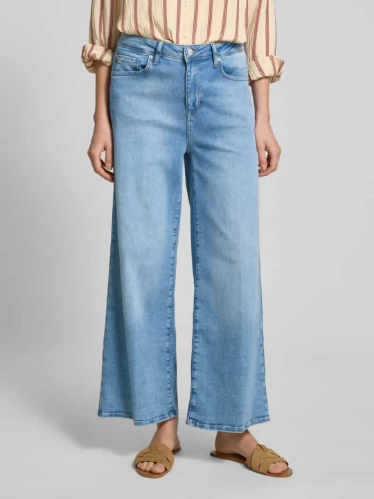 Zdjęcie produktu Jeansy o szerokich nogawkach w skróconym kroju model 'SVENTY 7/8' RAFFAELLO ROSSI Jasnoniebieski
