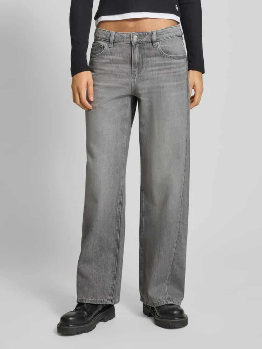 Zdjęcie produktu Krój wide fit Jeansy w 5 kieszeni z dodatkiem lyocellu Gina Tricot Średnioszary