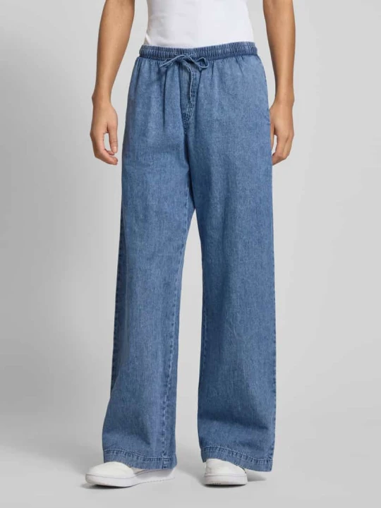 Zdjęcie produktu Jeansy o kroju wide fit z elastycznym pasem Model 'Enza' Noisy May Jeansowy niebieski