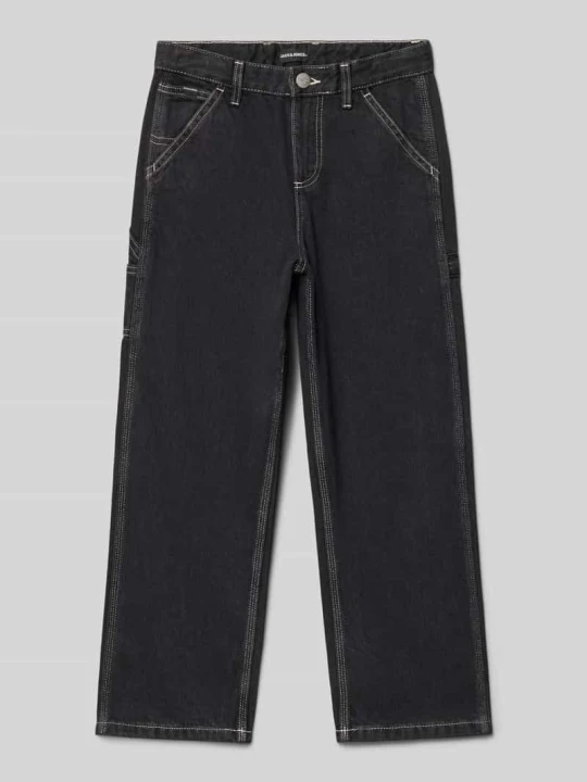 Zdjęcie produktu Jeansy o szerokim kroju z naszywką z logo model ‘Alex’ Jack&Jones Czarny