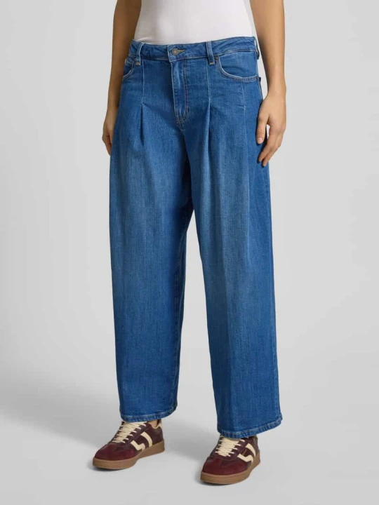 Zdjęcie produktu Jeansy o kroju wide fit z zakładanymi plisami Guess Jeansowy niebieski