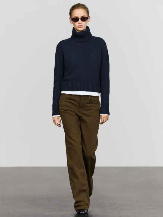 Zdjęcie produktu Jeansy – Prosty Krój - Brązowy - Massimo Dutti - Female