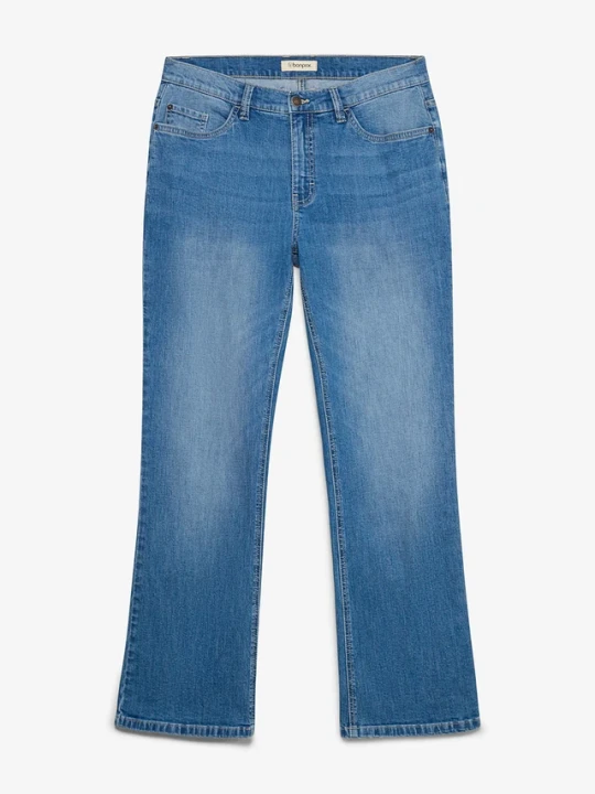 Zdjęcie produktu Jeansy regular fit, o kroju bootcut BonPrix niebieski