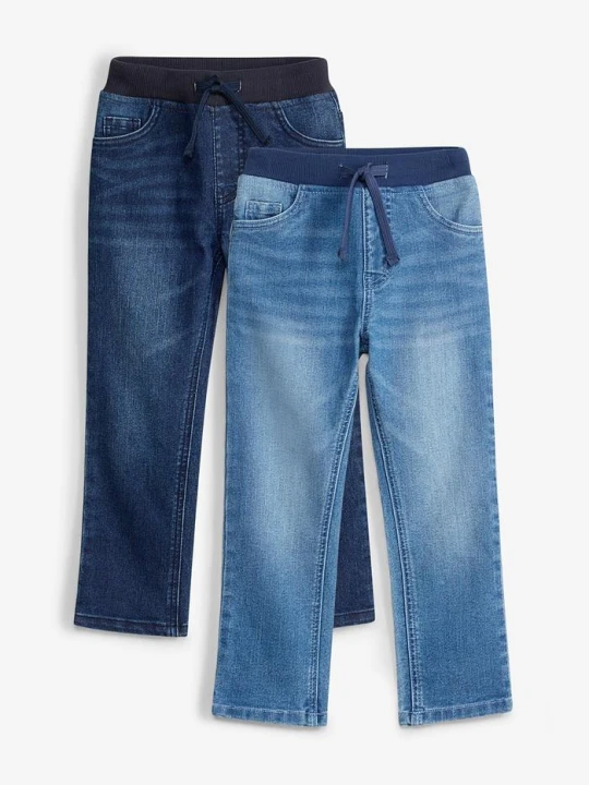 Zdjęcie produktu Jeansy regular fit, straight (2 pary) BonPrix niebieski