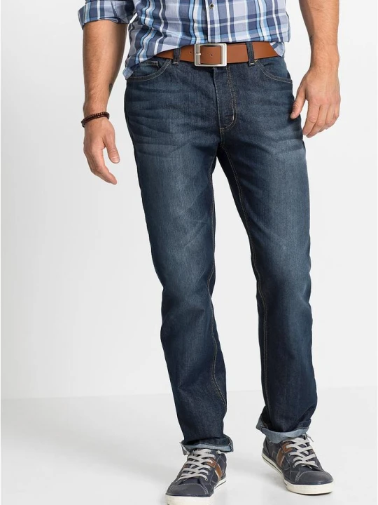 Zdjęcie produktu Jeansy regular fit, straight BonPrix niebieski