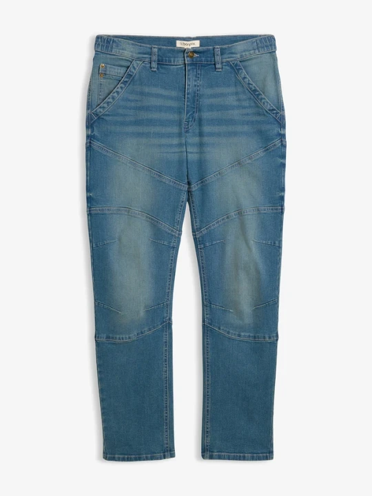 Zdjęcie produktu Jeansy regular fit z elastycznym pasem, straight BonPrix niebieski