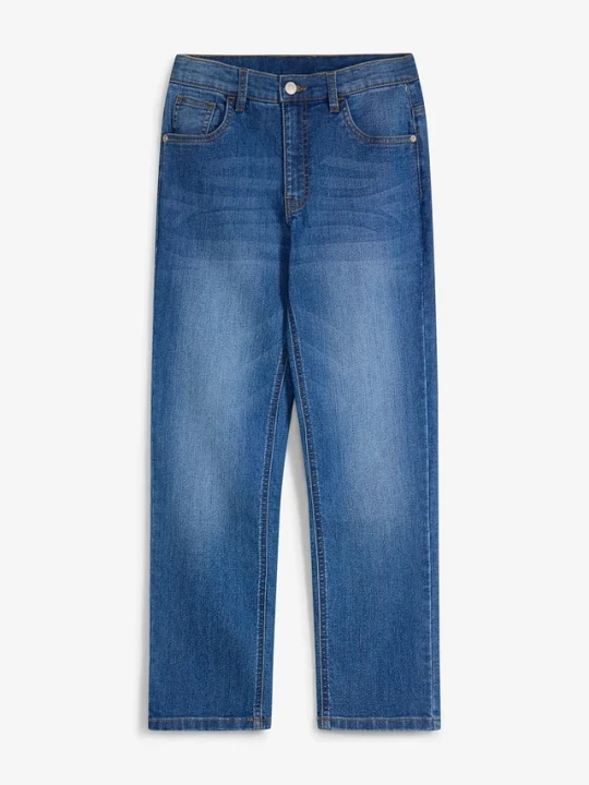 Zdjęcie produktu Jeansy regular fit, ze stretchem, z regulowanym pasem, straight BonPrix niebieski