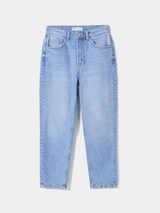 Zdjęcie produktu Jeansy Relaxed Fit Bershka jasnoniebieski denim