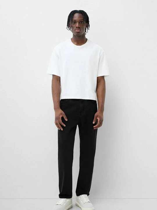 Zdjęcie produktu Jeansy Relaxed Fit Bershka czarny