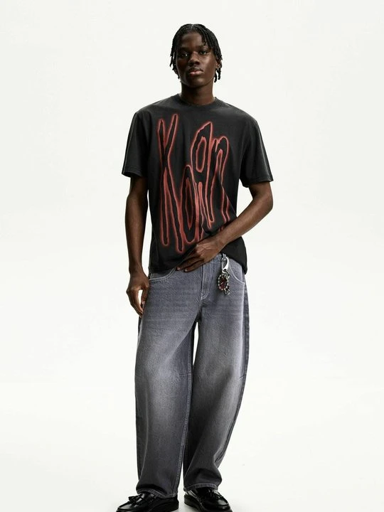 Zdjęcie produktu Jeansy Relaxed Fit Bershka szary