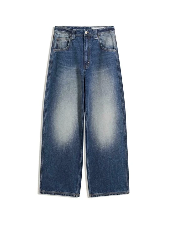 Zdjęcie produktu Jeansy Relaxed Fit Bershka granatowy