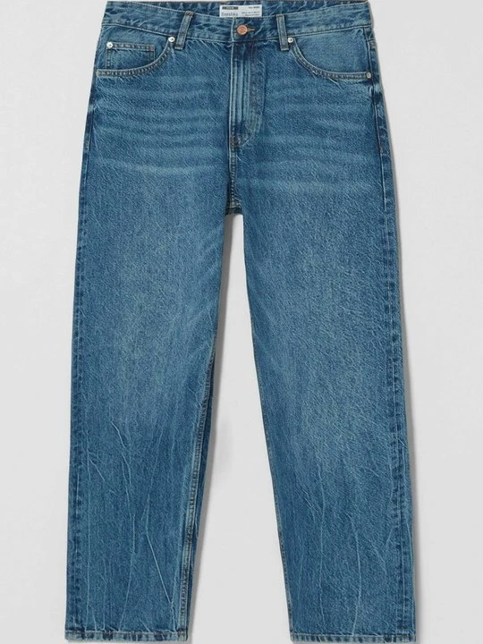 Zdjęcie produktu Jeansy Relaxed Fit Bershka granatowy