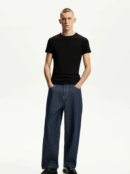 Zdjęcie produktu Jeansy Relaxed Fit Bershka szafirowy