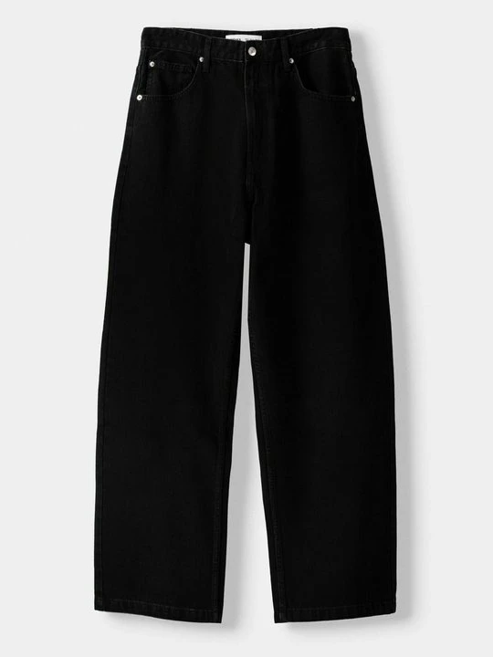 Zdjęcie produktu Jeansy Relaxed Fit Bershka czarny