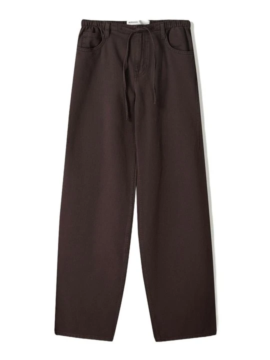 Zdjęcie produktu Jeansy Relaxed Fit Bershka brązowy