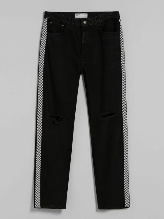 Zdjęcie produktu Jeansy Relaxed Fit Bershka czarny