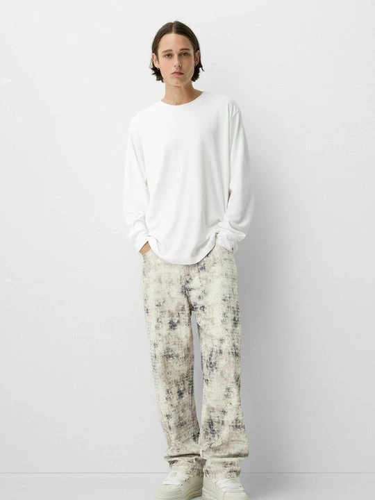 Zdjęcie produktu Jeansy Relaxed Fit Bershka khaki