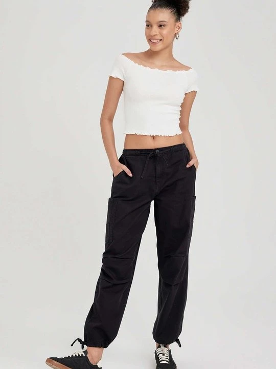 Zdjęcie produktu Jeansy Relaxed Fit DeFacto czarny
