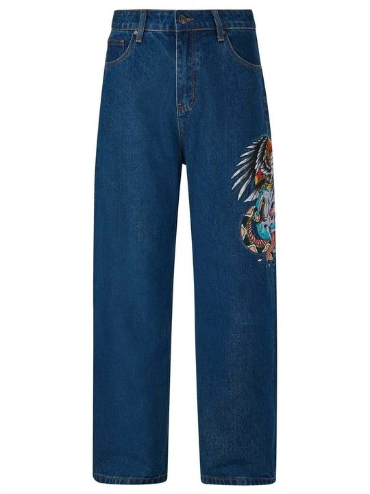 Zdjęcie produktu Jeansy Relaxed Fit Ed Hardy niebieski denim