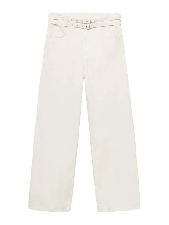 Zdjęcie produktu Jeansy Relaxed Fit Mango mleczny