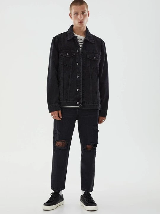 Zdjęcie produktu Jeansy Relaxed Fit PULL&BEAR czarny