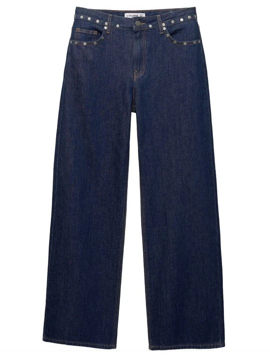 Zdjęcie produktu Jeansy Relaxed Fit PULL&BEAR ciemnoniebieski
