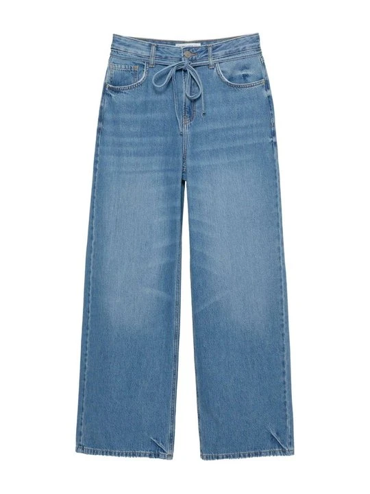Zdjęcie produktu Jeansy baggy PULL&BEAR niebieski denim