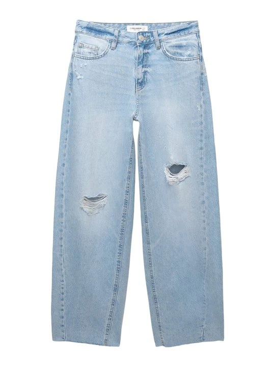 Zdjęcie produktu Jeansy Relaxed Fit PULL&BEAR niebieski denim