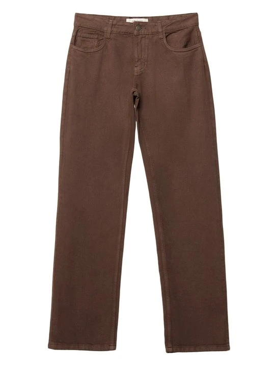 Zdjęcie produktu Jeansy Relaxed Fit Stradivarius ciemnobrązowy
