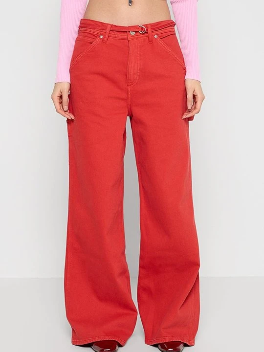 Zdjęcie produktu Jeansy Relaxed Fit Tomorrow czerwony