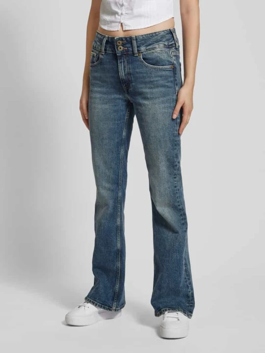 Zdjęcie produktu Jeansy rozkloszowane z 5 kieszeniami Pepe Jeans Niebieski