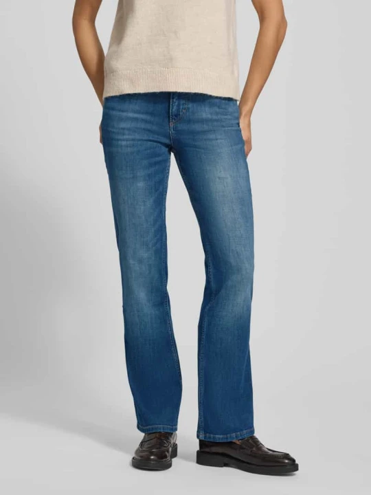 Zdjęcie produktu Jeansy rozkloszowane z mieszanki bawełny Marc O'Polo Jeansowy niebieski
