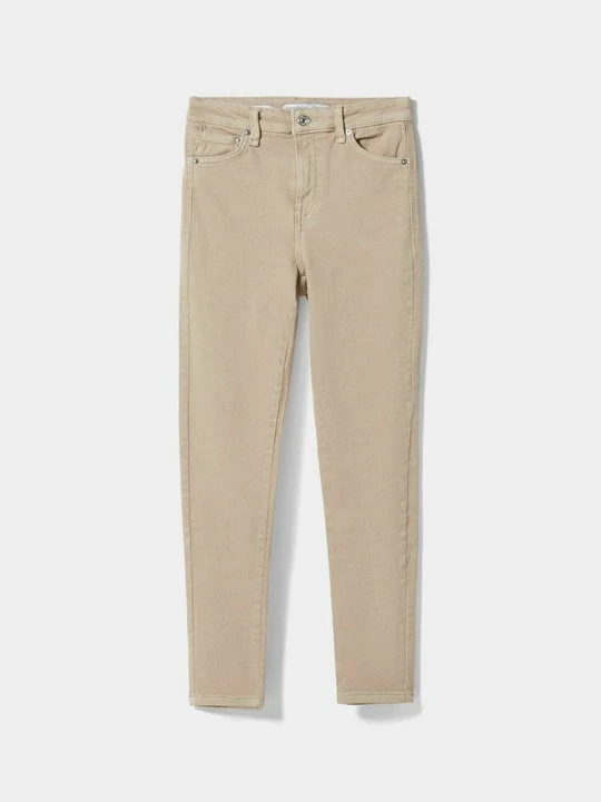 Zdjęcie produktu Jeansy Skinny Fit Bershka wielbłądzi