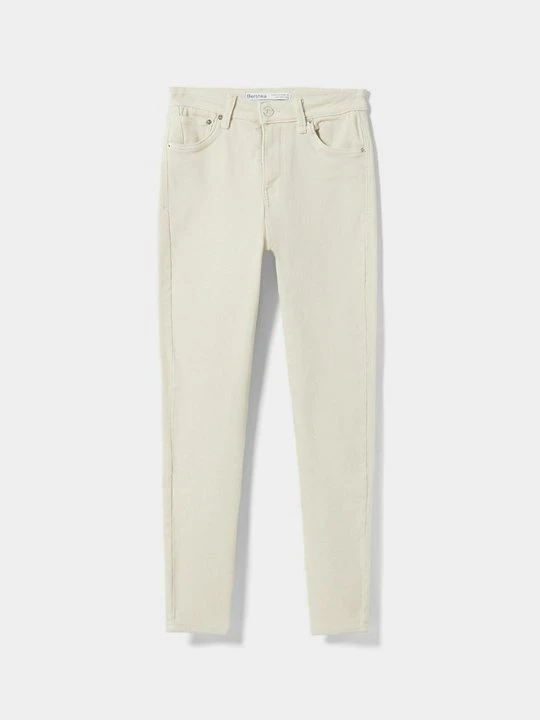 Zdjęcie produktu Jeansy Skinny Fit Bershka beżowy